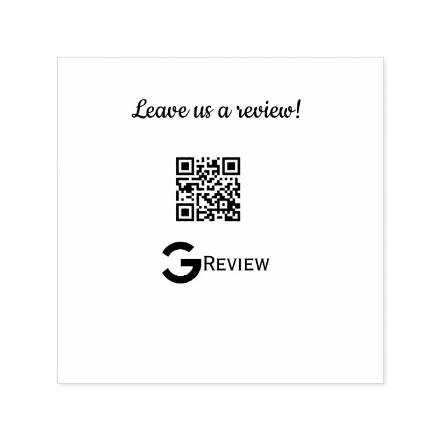 Google review business logo Scan QR review Self-inking Stamp (Design)