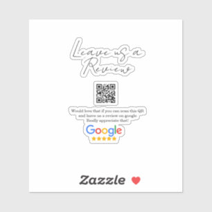 Google review business logo Scan QR review Sticker