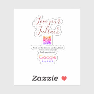 Google review business logo Scan QR review Sticker