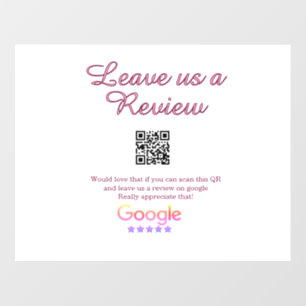 Google review business logo Scan QR review Wall Decal
