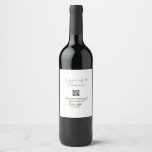 Google review business logo Scan QR review Wine Label