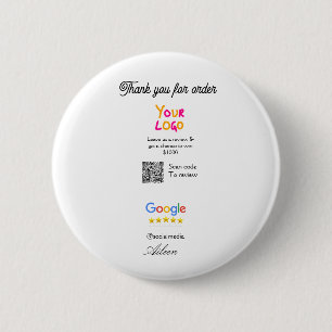 Google review business logo website scan QR code Button