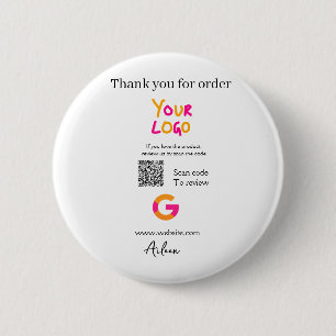 Google review business logo website scan QR code Button