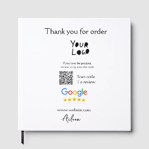 Google review business logo website scan QR code Guest Book