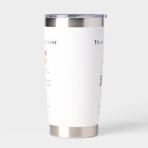 Google review business logo website scan QR code Insulated Tumbler