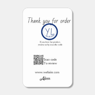 Google review business logo website scan QR code Matchboxes