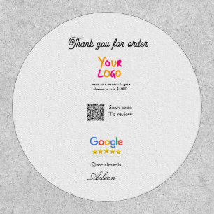 Google review business logo website scan QR code Patch