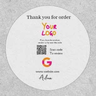 Google review business logo website scan QR code Patch