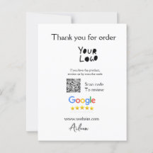 Google review business logo website scan QR code