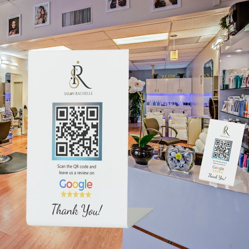 Google Review Counter Sign Pedestal Stand Template