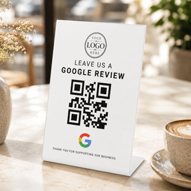Google Review Logo Tabletop Display Pedestal Sign (Creator Uploaded)