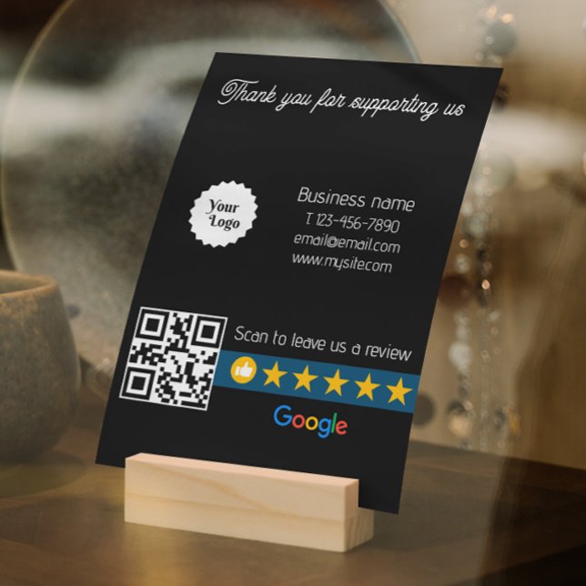 Google Review My Business Black Qr Code Logo  Holder (Google Review My Business Black Qr Code Logo Holder)