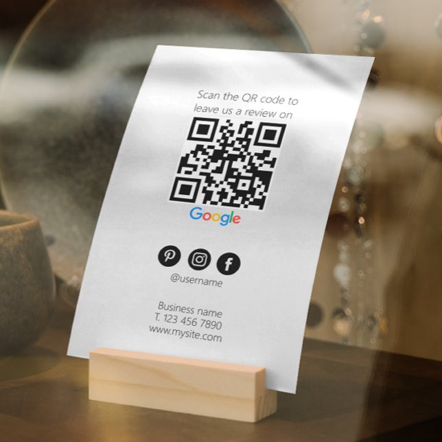 Google Review My Business Qr Code Link Holder (Google Review My Business Qr Code Link Holder)