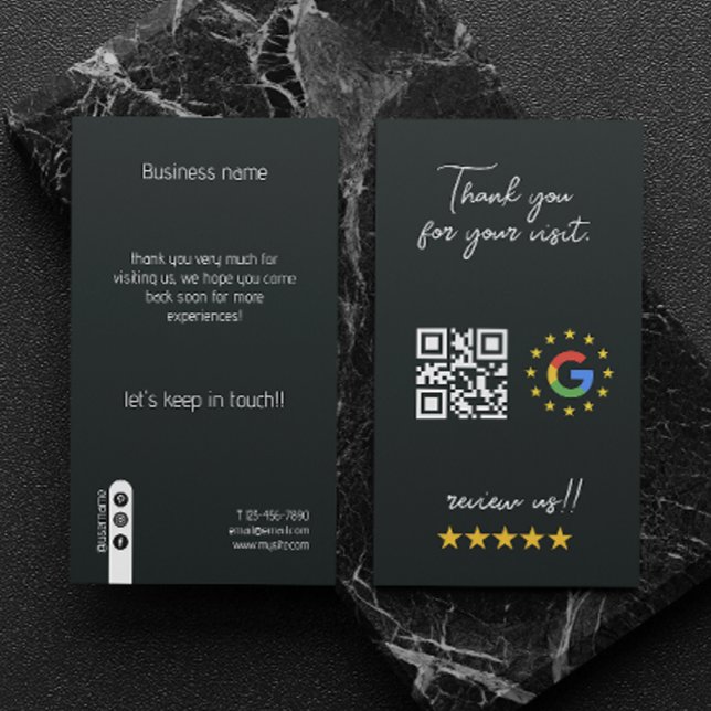 Google Review My Business Social Media Qr Code Card (Google Review My Business Social Media Qr Code Business Card)