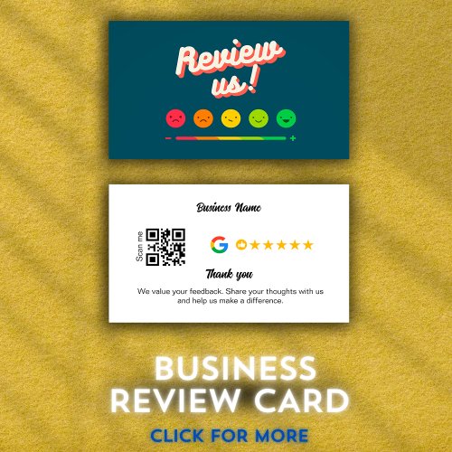 Google Review My Business Thank You Qr Code Business Card