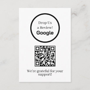 Google Review QR Business Feedback Link Enclosure Card