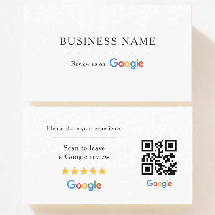 Google Review QR Code Business Card