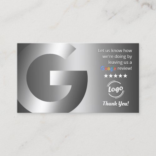 Google Review QR code Business Card