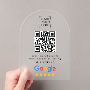 Google Review QR Code Business Review  Acrylic Invitations