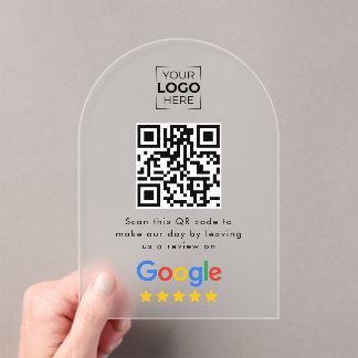 Google Review QR Code Business Review  Acrylic Invitations