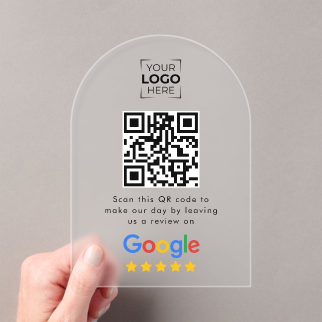 Google Review QR Code Business Review  Acrylic Invitations (Insitu (Handheld))