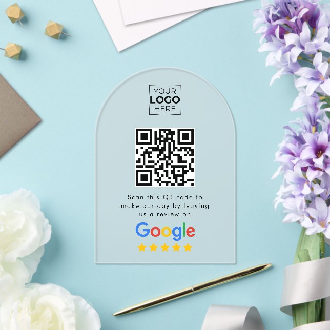 Google Review QR Code Business Review  Acrylic Invitations (Insitu (Wedding))
