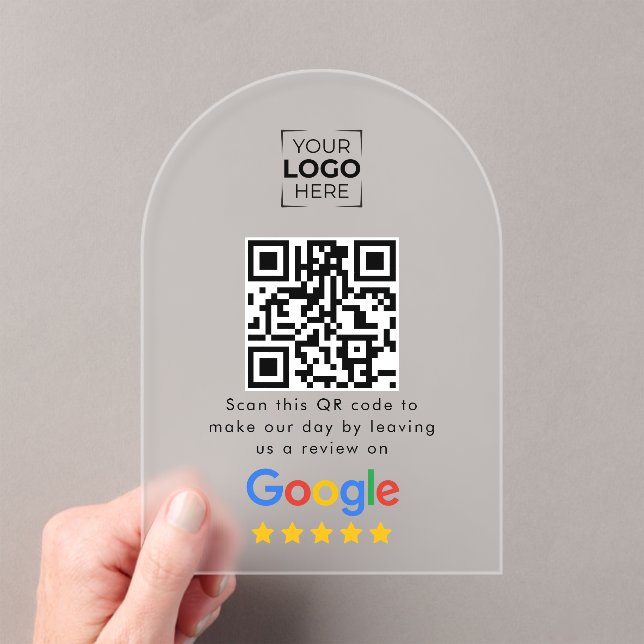 Google Review QR Code Business Review  Acrylic Invitations (Insitu (Handheld))