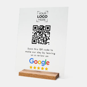 Google Review QR Code Business Review  Acrylic Sign