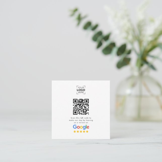 Google Review QR Code Business Review  Discount Card (Standing Front)