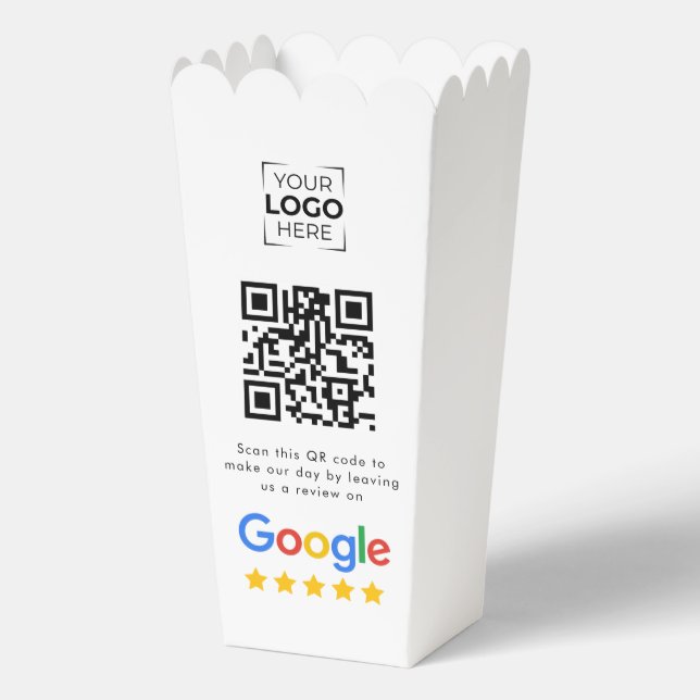 Google Review QR Code Business Review Favor Boxes (Front)