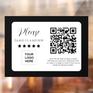 Google Review QR code Link Window Cling