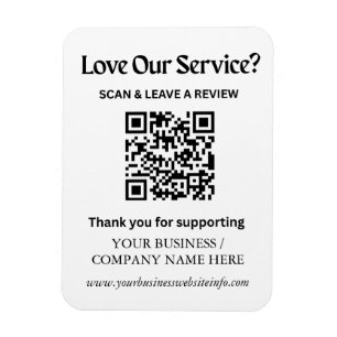 Google Review QR Code Magnet for Small Business