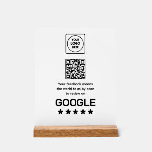 Google Review QR Code Modern Business Display