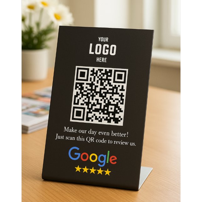Google Review QR Code Pedestal Sign for Business (Google Review QR Code Pedestal Sign for Business)