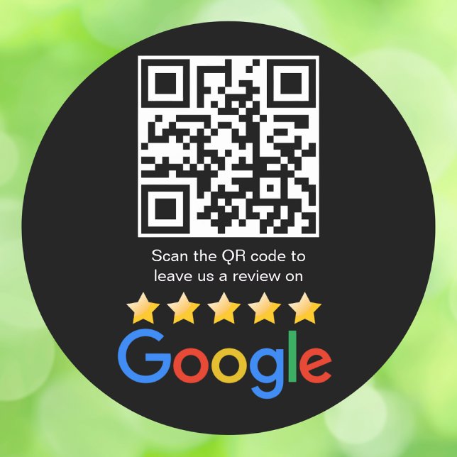 Google Review QR Code Scan Me Classic Round Sticker (Creator Uploaded)