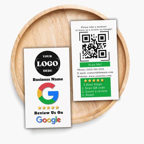 Google Review QR Code Tap to Review Google Ratings Business Card