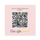 Google Review QR Code Thank You Square Pink