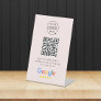 Google Review Request | QR Code Business Logo Pink Pedestal Sign