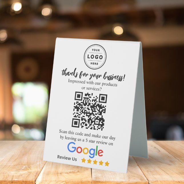 Google Review Request Table Top Signage Table Tent (Google Review Request Table Top Signage Table Tent Sign)