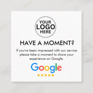 Google Review With QR Code Link 2023 Square Business Card