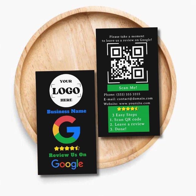 Google Review With QR Code Link And Logo Business Card (Creator Uploaded)