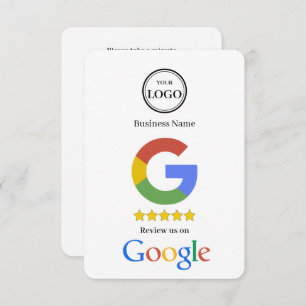 Google Review With QR Code Link Business Card