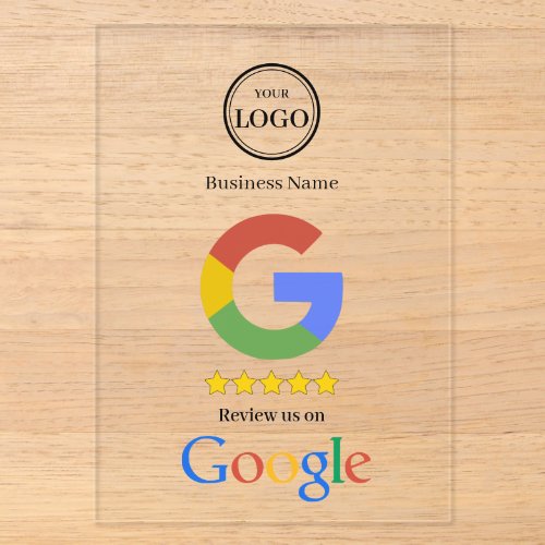 Google Review With QR Code Link Business Card Acrylic Invitations