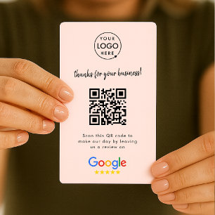 Google Reviews Business Card   QR Code Review Link