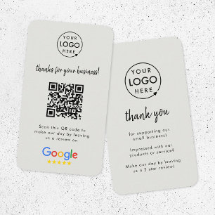 Google Reviews Business Card   QR Code Review Link
