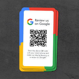 Google Reviews Business Card QR Code Review Link