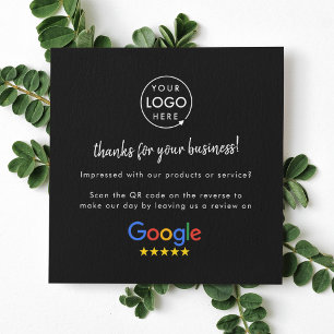 Google Reviews Business Card QR Code Thank You