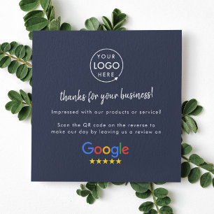 Google Reviews Business Card QR Code Thank You