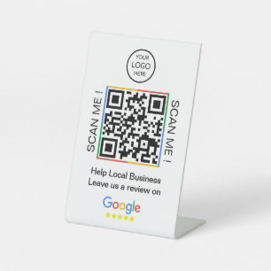 Google Reviews Business Feedback QR Code Pedesta Pedestal Sign