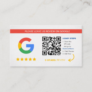 Google Reviews   Business QR Code Thank You Business Card